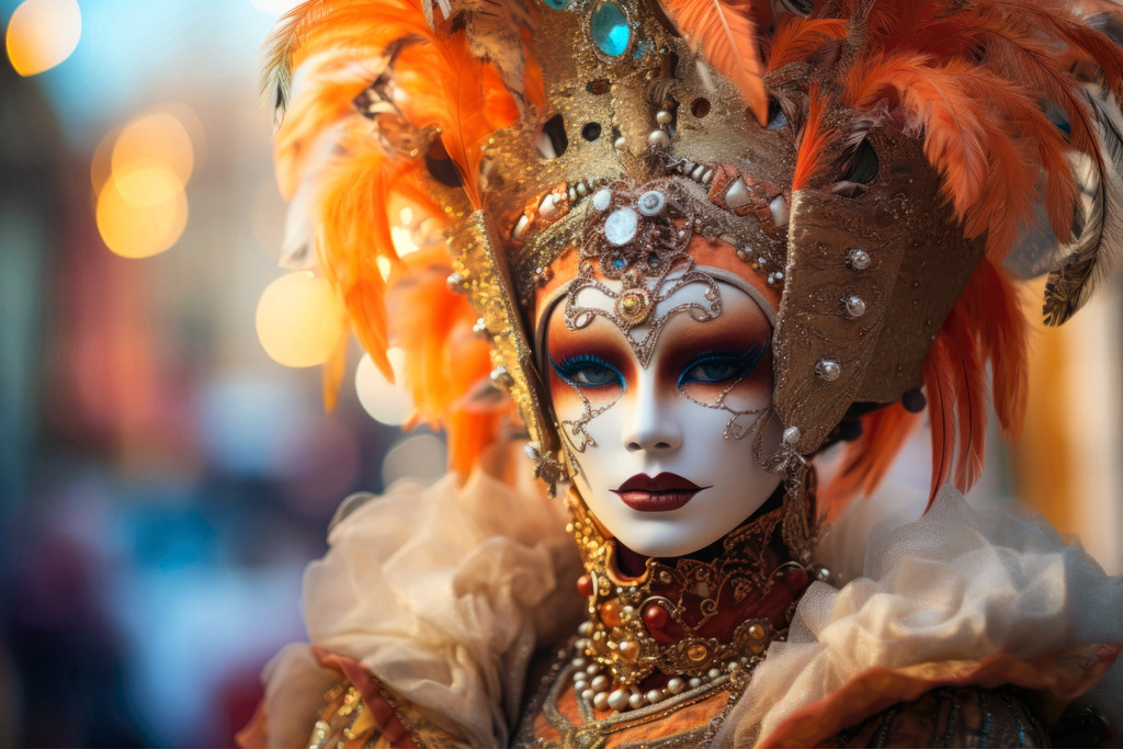2311026 - Karneval in Venedig | Impresson vom venezianischen Karneval im Stil eines Porträtfotos.