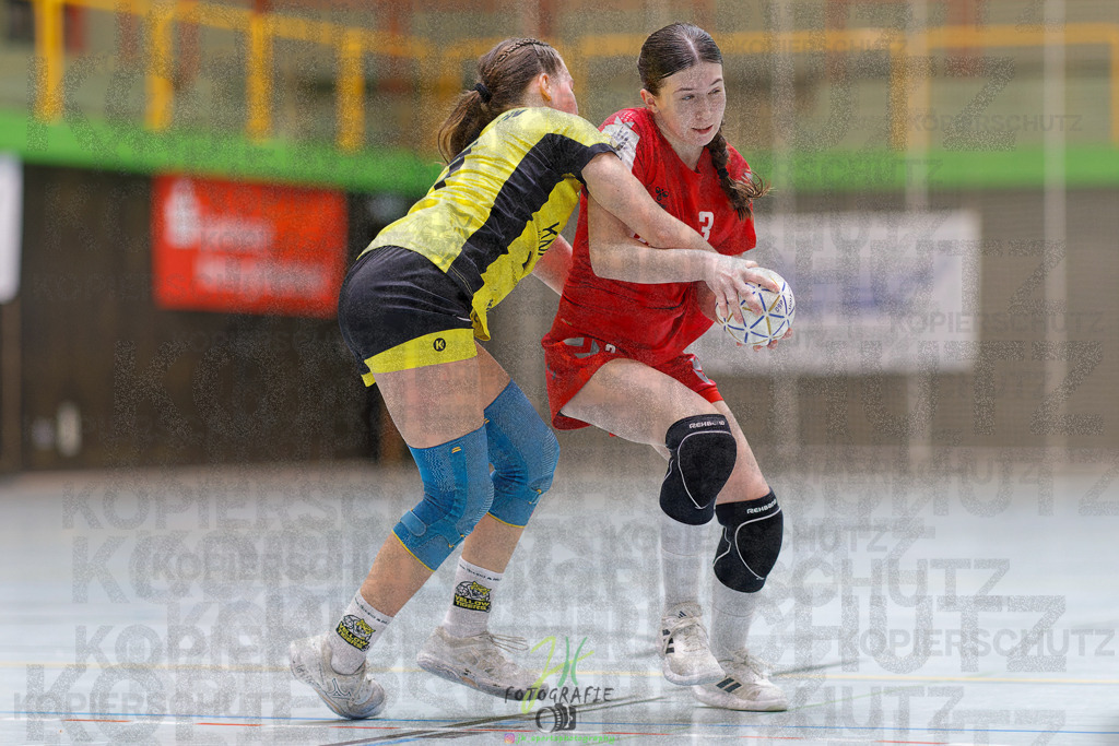 Hessenmeisterschaft wJC - Finale; HSG Kleenheim - HSG Weiterstadt/ Braunsh.Worf. | Hessenmeisterschaft wJC - Finale; HSG Kleenheim - HSG Weiterstadt/ Braunsh.Worf. am 22.03.2025 in Biedenkopf (Sporthalle Lahntalschule)Photo © 2025 - Jörg Heinrich - Realisiert mit Pictrs.com