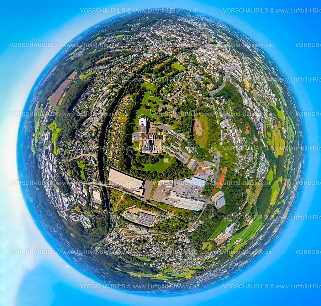 Schwelm240890771HeliusKlinikumSchwelm | Luftbild, Helios Klinikum Krankenhaus, Erdkugel, Fisheye Aufnahme, Fischaugen Aufnahme, 360 Grad Aufnahme, tiny world, little planet, fisheye Bild, , Schwelm, Ruhrgebiet, Nordrhein-Westfalen, Deutschland