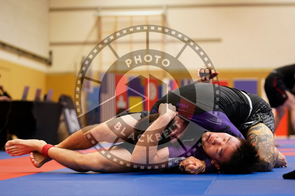 20240203PBB09331 | Fighters compete during the Brazilian Jiu-Jitsu Championship of the AJP Tour in Maintal by Frankfurt am Main, Germany, on February 2, 2024.