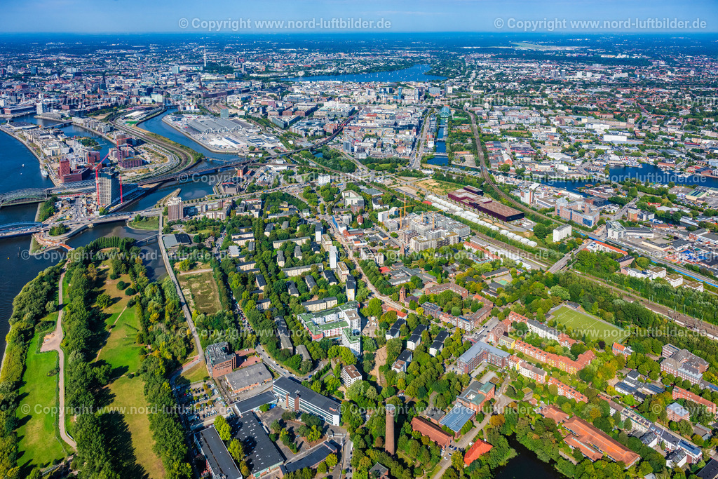 Hamburg_Rothenburgsort_ELS_8009200925 | HAMBURG 20.09.2025 Entwicklungsgebiet "Neuer Huckepackbahnhof der Industriebrache an der Billstraße im Stadtteil Rothenburgsort in Hamburg. // Development area "New piggyback station on the industrial wasteland at Billstrasse in the Rothenburgsort district of Hamburg. Foto: Martin Elsen