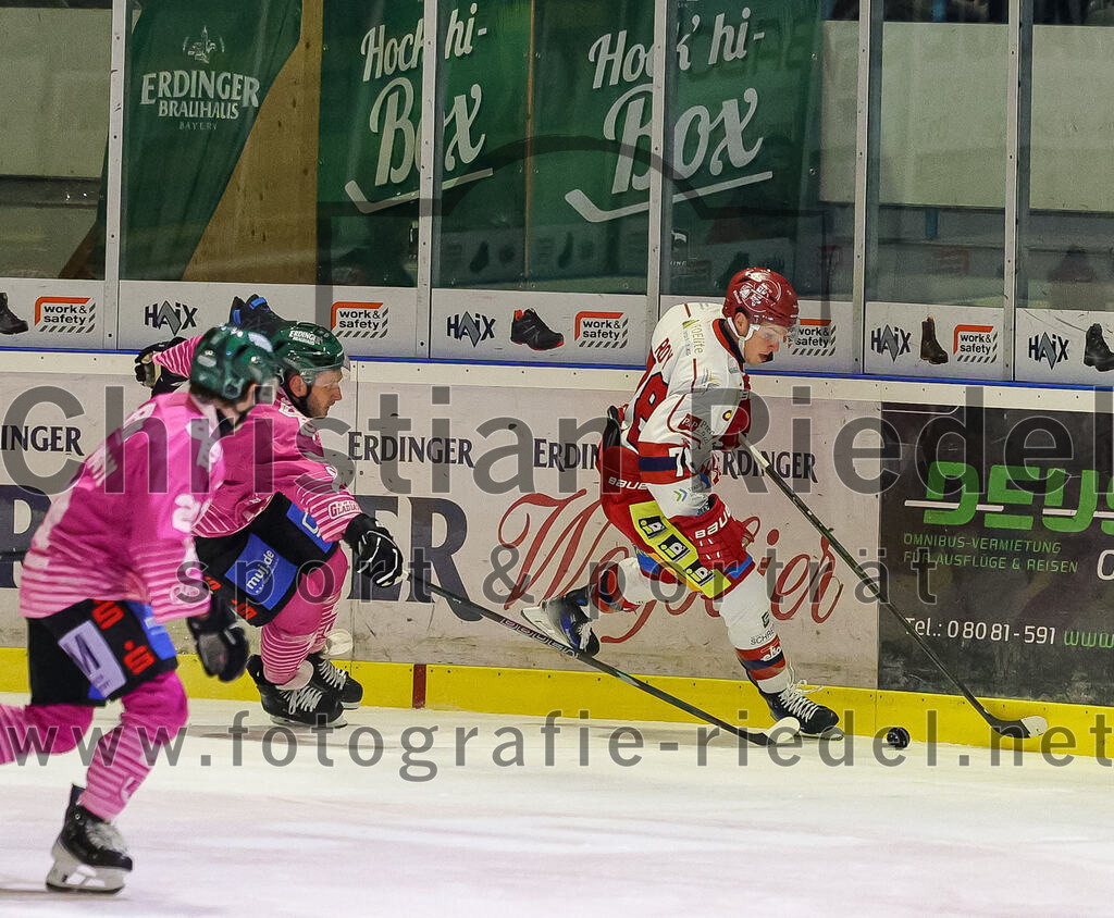 2025-10-24_132_TSV_Erding_gegen_Deggendorfer_SC | Erding, Deutschland, 24.10.2025:Eishockey, Oberliga Süd 2025 / 2026, 11. Spieltag, TSV Erding gegen Deggendorfer SC, Endergebnis: 2:4Harrison Roy (Deggendorfer SC, #78)Foto: Christian Riedel / fotografie-riedel.net