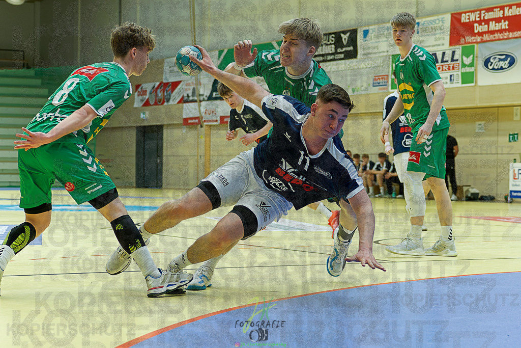 mJB Pokalrunde dt. Meisterschaft, TV Hüttenberg - TSV GWD Minden | mJB Pokalrunde dt. Meisterschaft, TV Hüttenberg - TSV GWD Minden am 15.03.2025 in Münchholzhausen (Sporthalle Münchholzhausen)Photo © 2025 - Jörg Heinrich - Realisiert mit Pictrs.com