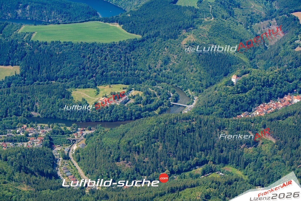 Das Luftbild der Stadt Ziegenrück wurde 2018 vom Flugzeug heraus erstellt (keine Drohne) Aufnahmehöhe ca.400 Meter- hohe Auflösung für beste Druck-Qualität