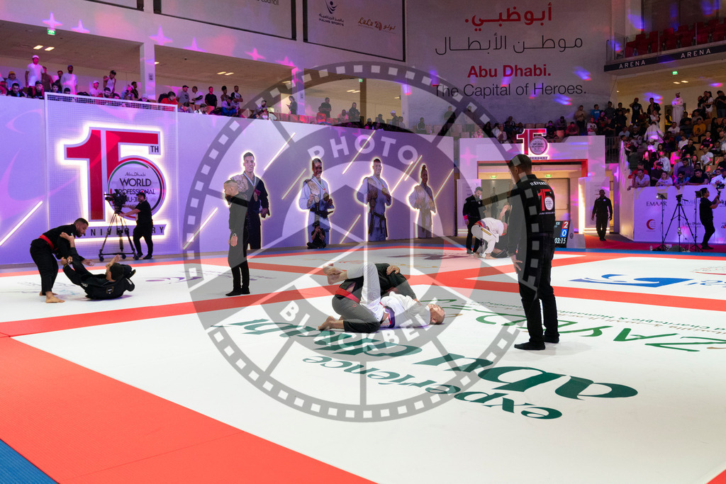 20231106PBB0832 | Fighters compete during the AJP World Master Championship in the Mubadala Arena in Abu Dhabi, Arab United Emirates, on November 6, 2023.