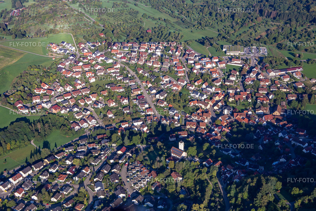 Ortsansicht von Osten | Luftbild: Ortsansicht von Osten im Ortsteil Lippoldsweiler in Auenwald im Bundesland Baden-Württemberg in Deutschland. Foto: IMG_138591.jpg vom 16.09.2023 durch ©2025 Werner Riehm fly-foto.de/copyright - Realisiert mit Pictrs.com