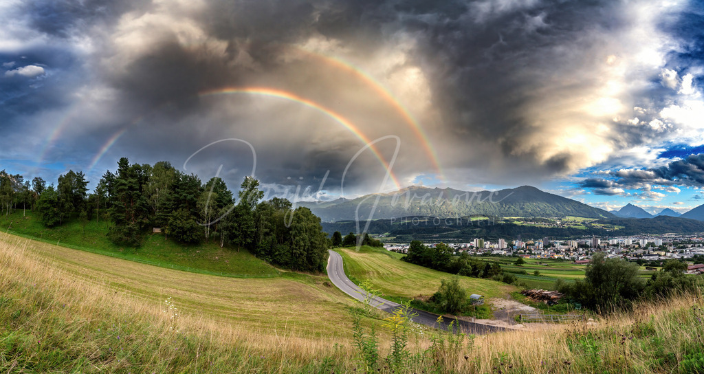 Regenbogen | Doppelter Regenbogen in Arzl bei Innsbruck