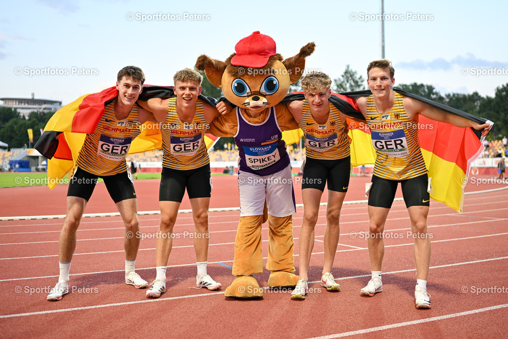 U18 EM - Tag 4_108 | European Athletics U18 Championships am 21.07.2024 in Banska Brystica; Medley-StaffelFoto: Kai Peters - Realisiert mit Pictrs.com