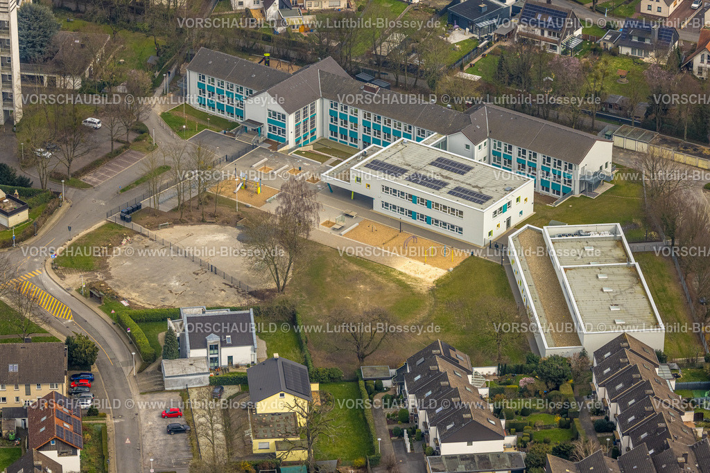 Werl240308367 | Luftbild, Baustelle, Ausbau und Umbau der Walburgisschule, Werl, Nordrhein-Westfalen, Deutschland