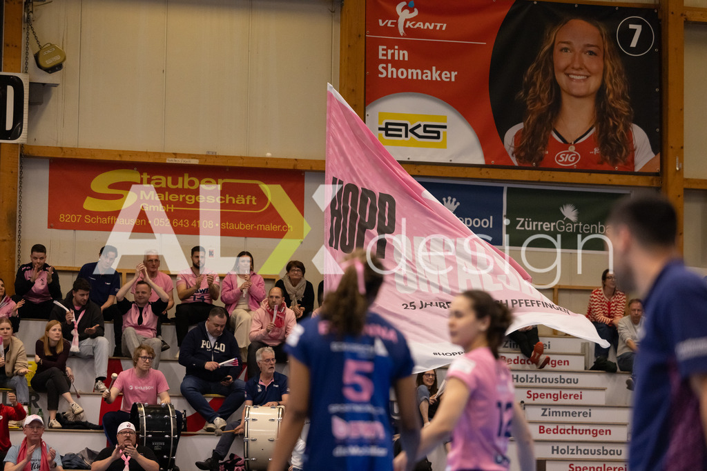Volleyball I Frauen I Saison 2025-2026 I Volleyball NLA | Women I 1/2 Finals I  VC Kanti Schaffhausen - Sm'Aesch Pfeffingen I 18.03.2026 | Sm'Aesch Fans - Realisiert mit Pictrs.com