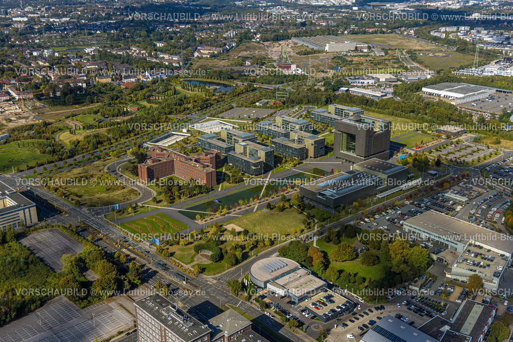 Essen241001123 | Luftbild, ThyssenKrupp-Hauptquartier und Krupp-Park, Westviertel, Essen, Ruhrgebiet, Nordrhein-Westfalen, Deutschland