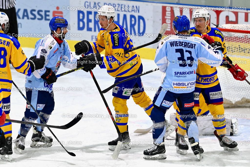 ESC Steindorf vs. EHC Althofen 22.2.2023 | #33 Wiedergut Andreas, #18 Isopp Maximilian, #89 Herrnegger Lucas, #15 Gasser Daniel