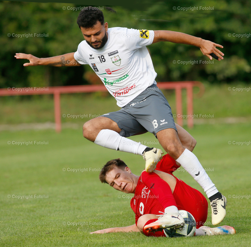 A_LUI_16082025_14 | SPORT,FUSSBALL,LT1 OOE LIGA ASKOE OEDT 1B-SPG ALGENMAX PREGARTEN 16.08.2025 IM BILD:MARKO KRACUN  (OEDT 1B) UND MARKO TAWDROUS (PREGARTEN) FOTO :FOTOLUI