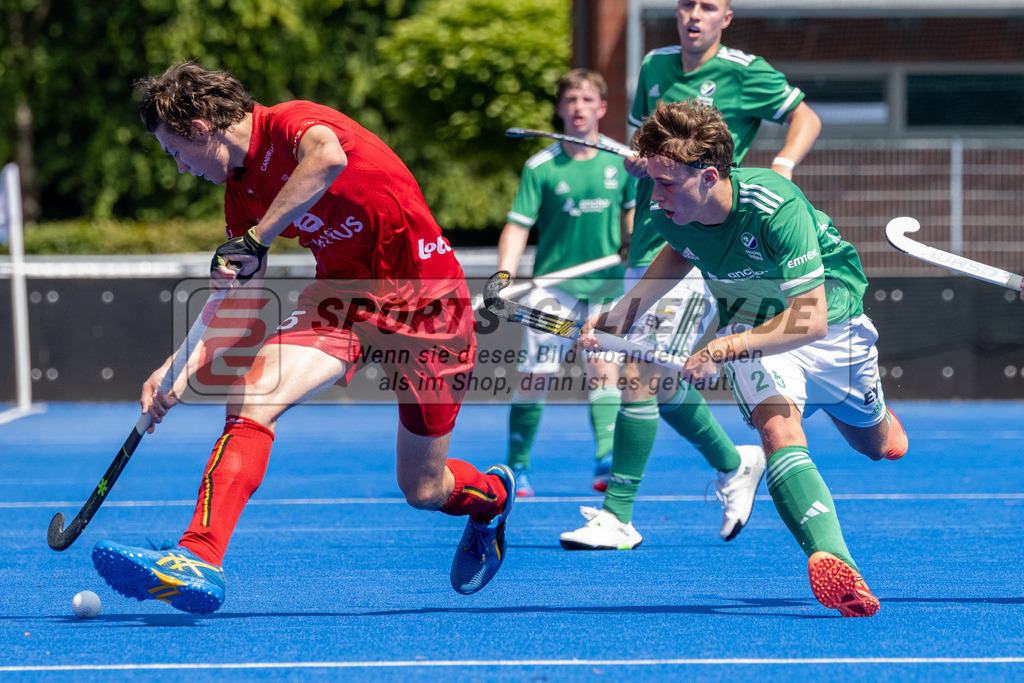 SFE_20230709_0035 | EuroHockey EM U18 Boys Belgium vs Ireland am 09.07.2023 in Krefeld (Gerd-Wellen-Hockeyanlage), Photo: Stephan Fehrmann 2023 (Sports-Gallery)