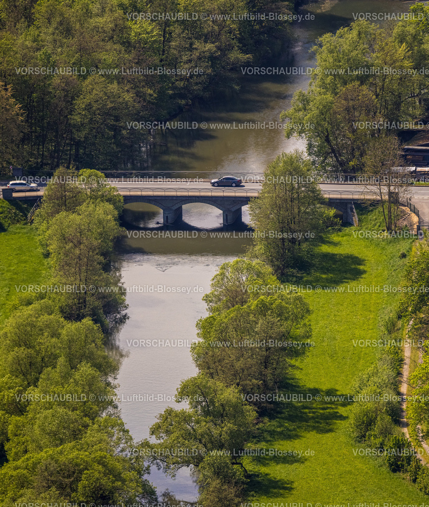 Meschede240506009 | Luftbild, Ruhrbrücke Laer, Fluss Ruhr, Arnsberger Straße Landesstraße L743,  Berghausen, Meschede, Sauerland, Nordrhein-Westfalen, Deutschland
