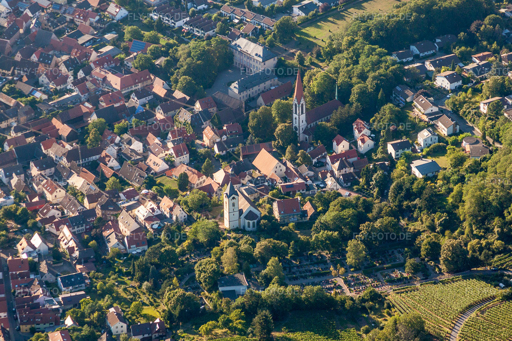 Luftbild: Schloss Wiser an der Bergstraße im Ortsteil Leutershausen in Hirschberg im Bundesland Baden-Württemberg in Deutschland. Foto: IMG_51956.jpg vom 18.08.2012 durch Werner Riehm/FLY-FOTO.de