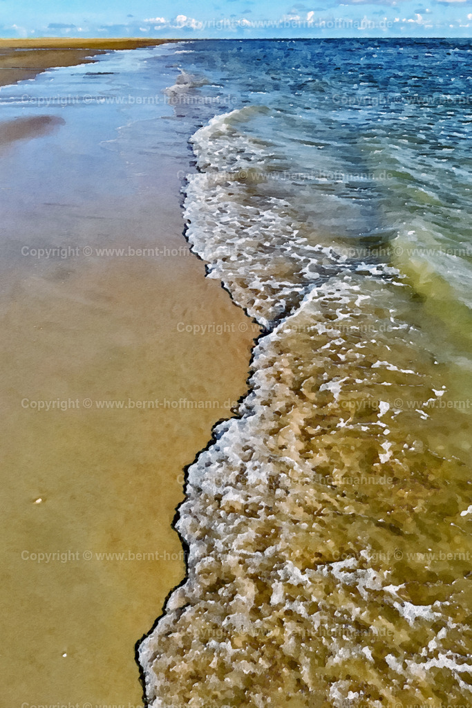 PDM2_6687_DK_Roem_Suedstrand_100x150 | DIGITALKUNST. Wellen am Weststrand. __ Flache Wellen am West- Strand der dänischen Nordsee- Insel Röm. __ Seitenverhältnis = 2 zu 3. __ Druckbar ist dieses Bild aber auch in vielen kleineren Formaten sowie in frei wählbaren Bildausschnitten. - Realisiert mit Pictrs.com