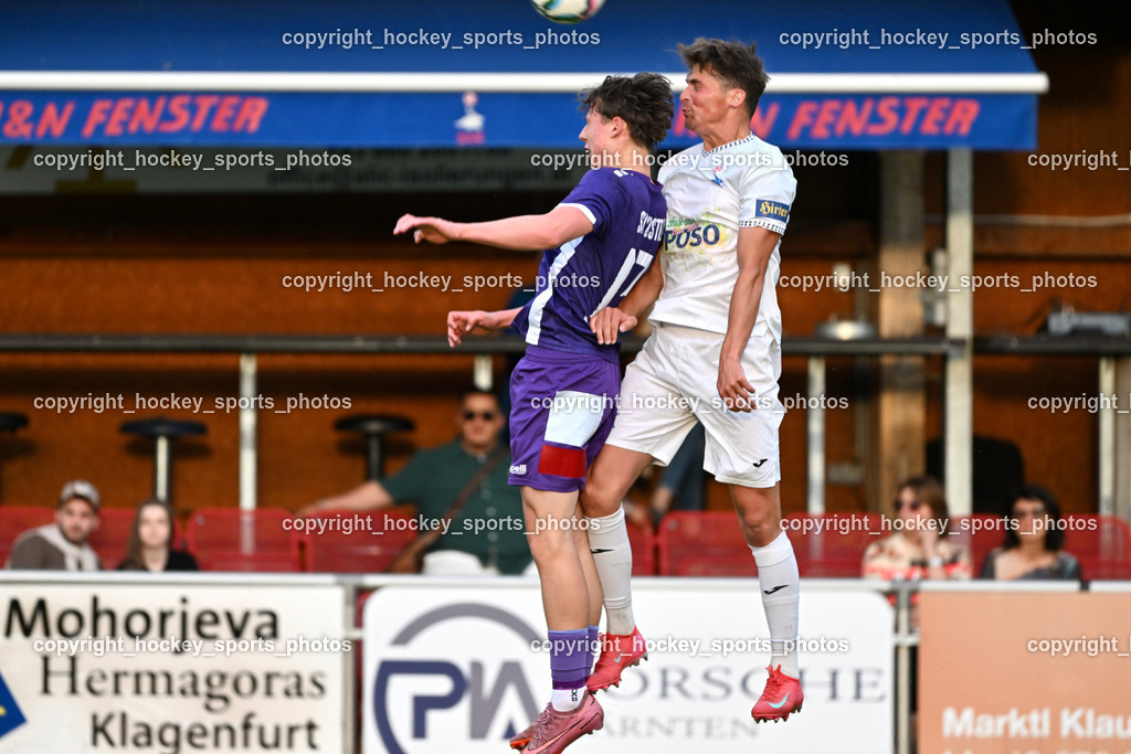 SAK vs. Austria Klagenfurt Amateure | #77 Luka Gajic SAK, #13 Emilian Laurenz Sauper Austria Klagenfurt Amateure, SAK vs. Austria Klagenfurt Amateure, SAK vs. Austria Klagenfurt Amateure am 08.05.2026 in Klagenfurt (Sportpark Welzenegg), Austria, (Photo by Bernd Stefan)