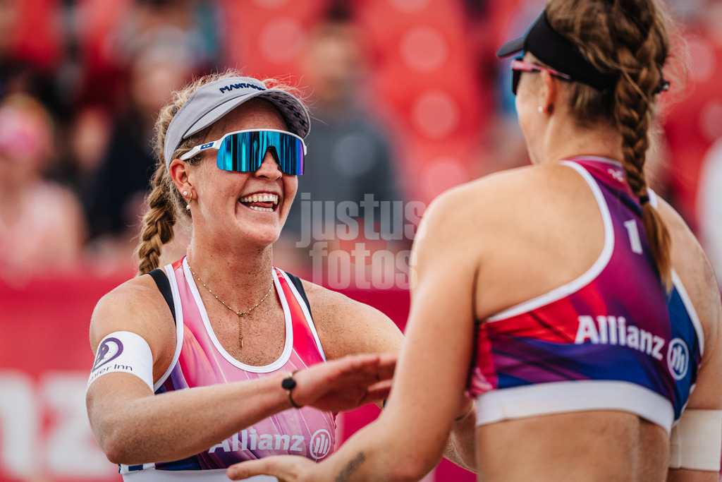 Beachvolleyball | Frauen | Allianz German Beach Tour 2024 | Tourstop Kühlungsborn | 10.08.2024 | v.l. Melanie Paul und Lea Kunst