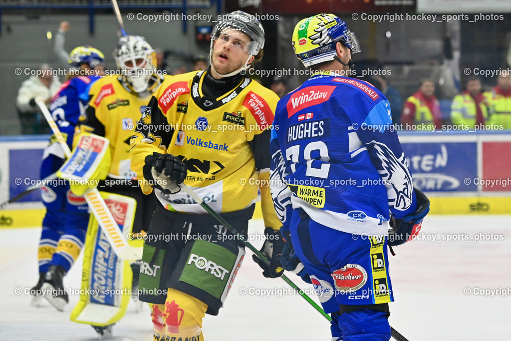EC IDM Wärmepumpen VSV vs. HC Pustertal | #72 HUGHES John EC VSV, #37 Gschliesser Fabian HC PUSTERTAL, EC IDM Wärmepumpen VSV vs. HC Pustertal, EC IDM Wärmepumpen VSV vs. HC Pustertal am 15.11.2024 in Villach (Stadthalle Villach), Austria, (Photo by Bernd Stefan)