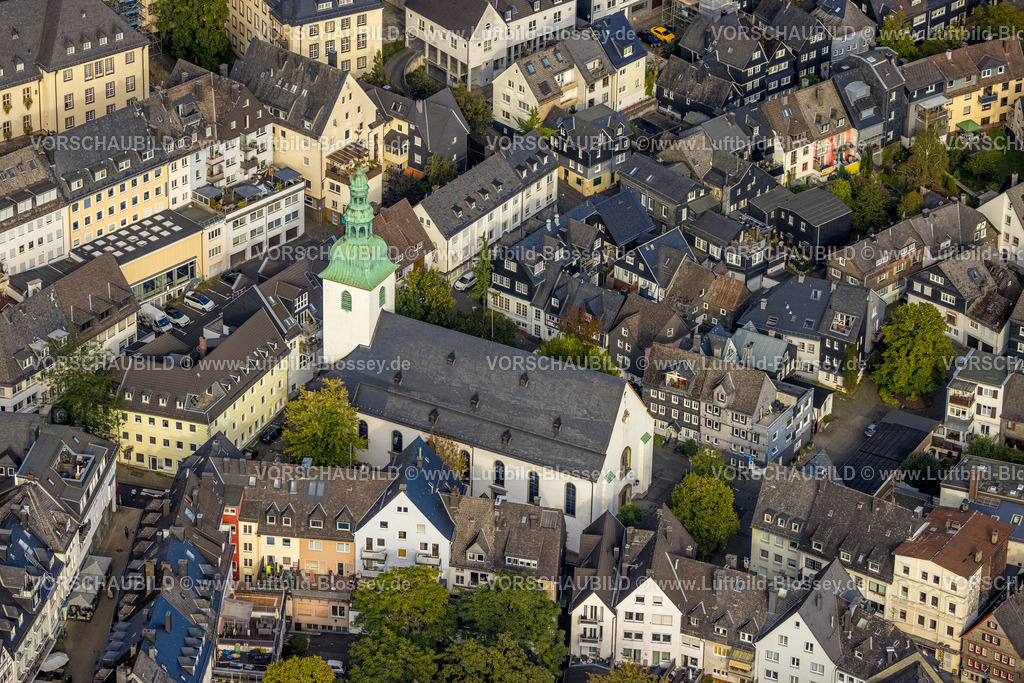 Siegen230912567 | Luftbild, Kath. Kirche St. Marien, Siegen-Kernband, Siegen, Siegerland, Nordrhein-Westfalen, Deutschland