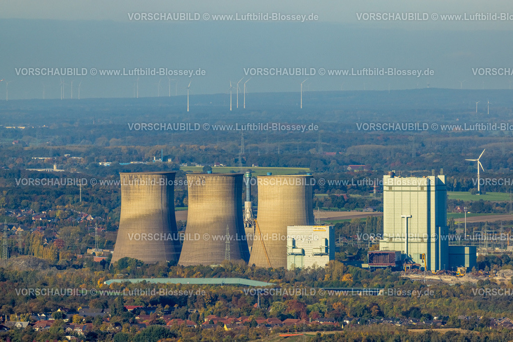 Hamm251001649 | Luftbild, RWE Generation SE Kraftwerk Gersteinwerknach der Sprengung des Schornsteins, Bockum-Hövel, Hamm, Ruhrgebiet, Nordrhein-Westfalen, Deutschland