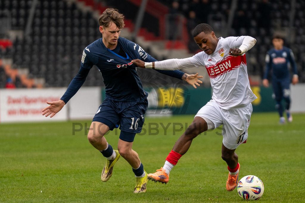 VfB Stuttgart II vs. TSG Hoffenheim II, Fussball, 3. Liga, 26. Spieltag, 15.03.2026 | Abdenego Nankishi (VfB Stuttgart II, #17),VfB Stuttgart II vs. TSG Hoffenheim II, Fussball, 3. Liga, 26. Spieltag, 15.03.2026Foto: photosbyphips/Philip Ziegler