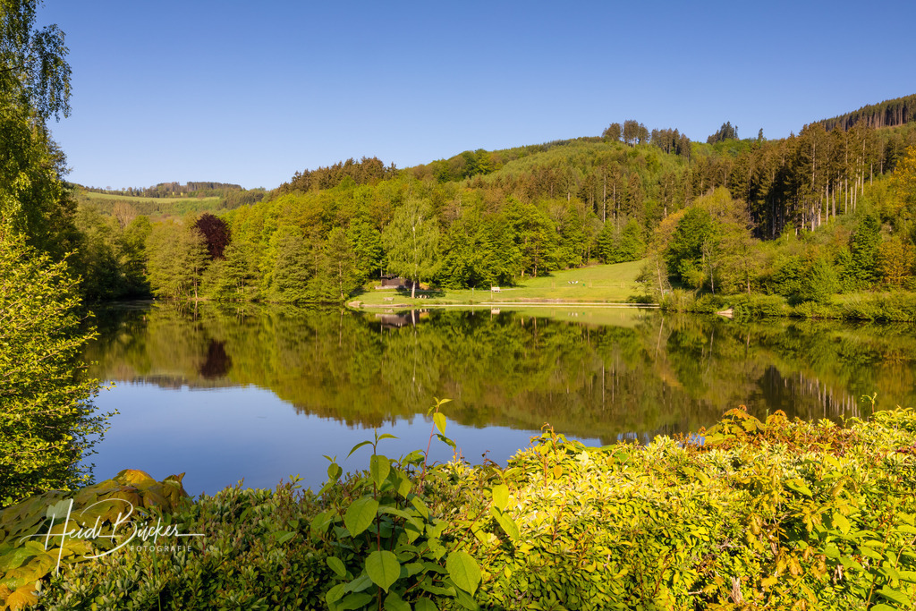 Esmecke Stausee bei Wenholthausen | Esmecke Stausee, auch Einbergsee genannt, bei Wenholthausen - Realisiert mit Pictrs.com