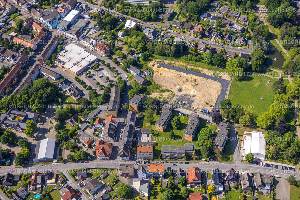 Hamm220504933 | Luftbild, Baustelle am Hallohpark, ehemaliges Gelände der Albert-Schweitzer-Hauptschule, Oswaldstraße, Bockum-Hövel, Hamm, Ruhrgebiet, Nordrhein-Westfalen, Deutschland