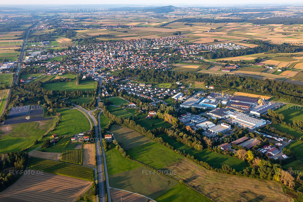 Luftbild: TU Maschinen- und Anlagenbau GmbH, Eurostahl KG, Fensterle Bauunternehmen GmbH in Ertingen im Bundesland Baden-Württemberg in Deutschland. Foto: IMG_129017.jpg vom 03.09.2021 durch Werner Riehm/FLY-FOTO.de