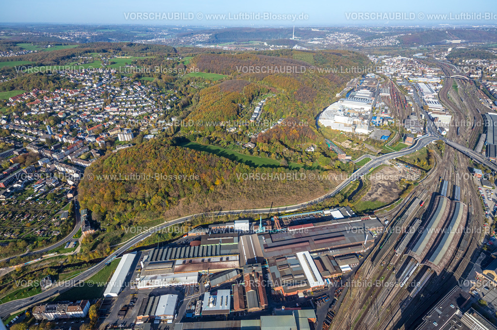 Hagen221018132 | Luftbild, Bahnhofshinterfahrung, Hauptbahnhof Hagen, Wehringhausen, Hagen, Ruhrgebiet, Nordrhein-Westfalen, Deutschland