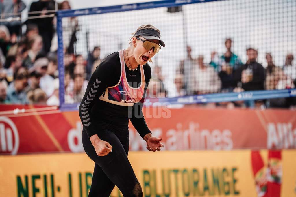 Beachvolleyball | Frauen | Allianz German Beach Tour 2025 | Tourstop Düsseldorf | 18.05.2025 | Chenoa Christ jubelt