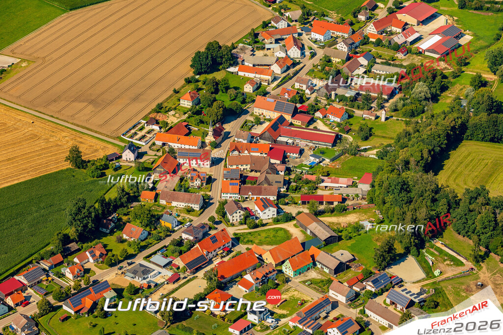 Luftaufnahme  Hausen  Ellzee Das Luftbild wurde 2025 vom UL-Flugzeug heraus erstellt ( keine Drohne ) - Hochauflösende Luftaufnahme -Nicht vergleichbar mit Google Maps oder Satelittenbilder- Die Geschenkidee !Mit Lizenz und Bildrechte bestellbar