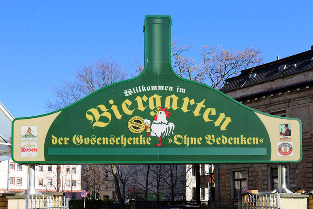 Foto: Leipzig - Gosenschenke Ohne Bedenken | Das Team hinter BILDLEXIKON LEIPZIG bündelt historische wie aktuelle Informationen über die Stadt Leipzig in Text und Bild auf einer Plattform und stellt diese der interessierten Öffentlichkeit zur Verfügung.