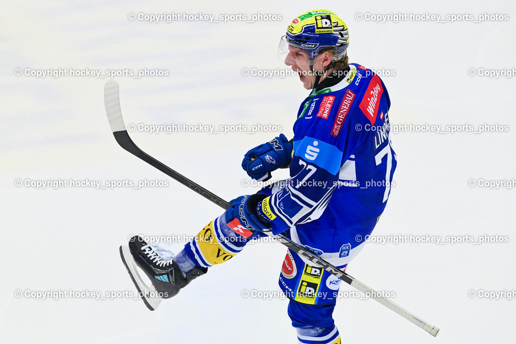 EC IDM WÄRMEPUMPEN VSV vs. EC KAC | Jubel #77 LINDNER Philipp EC VSV, EC IDM WÄRMEPUMPEN VSV vs. EC KAC, EC IDM WÄRMEPUMPEN VSV vs. EC KAC am 02.02.2025 in Villach (Stadthalle Villach), Austria, (Photo by Bernd Stefan)