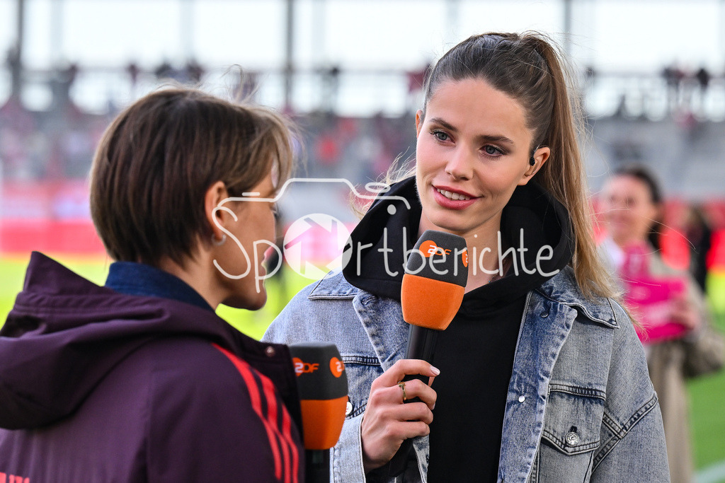 FC Bayern München - SC Freiburg | Im Bild Lili ENGELS / Interview / ZDF / Einzelfoto / Freisteller / Frauen Bundesliga: FC Bayern Muenchen - SC Freiburg, FC Bayern Campus am 27.04.2025