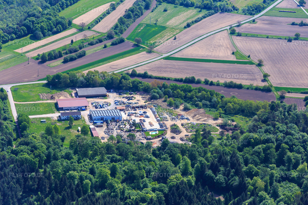 Luftbild: Palatinum Landschafts u. Gartendesign in Hagenbach im Bundesland Rheinland-Pfalz in Deutschland. Foto: IMG_078377.jpg vom 08.05.2015 durch Werner Riehm/FLY-FOTO.dePalatinum