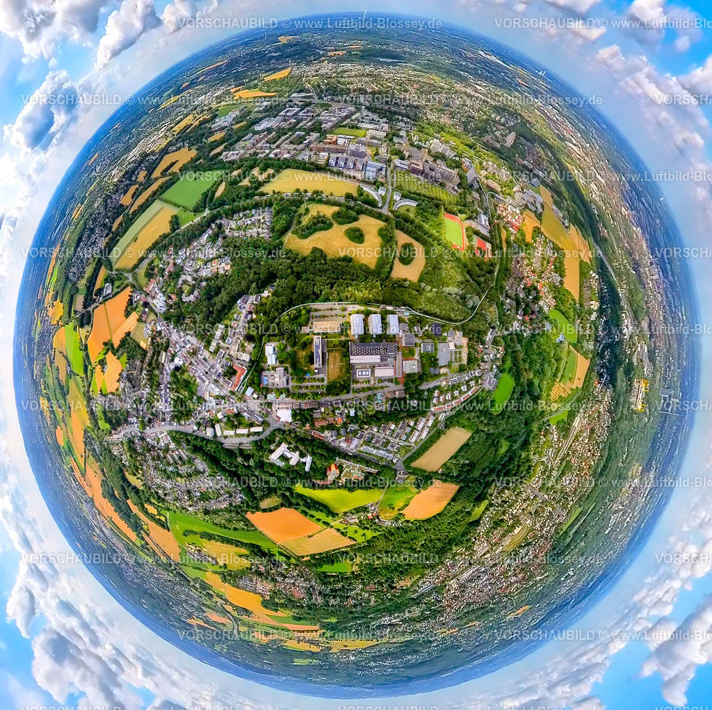 Dortmund230790032UniversitaetDortmund | Luftbild, TU Technische Universität Dortmund, Technologiezentrum, Erdkugel, Fisheye Aufnahme, Fischaugen Aufnahme, 360 Grad Aufnahme, tiny world, Eichlinghofen, Dortmund, Ruhrgebiet, Nordrhein-Westfalen, Deutschland