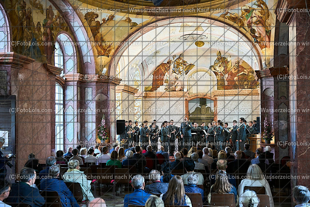 ALP1887_XXXIX_Chopin-Festval_Ausklang_Militaermusik NOe | (C)FotoLois.com, Alois Spandl, XXXIX. internationales CHOPIN-Festival in der Kartause Gaming, AUSKLANG in der Barockbibliothek mit der Militärmusik Niederösterreich unter der Leitung von Militärkapellmeister Oberst Adolf Obendrauf, So 6. August 2023.