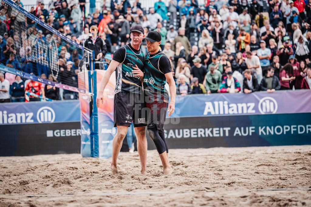 Beachvolleyball | Männer | Deutsche Meisterschaften 2025 Timmendorfer Strand | 05.09.2025 | v.l. Philipp Huster und Max Just