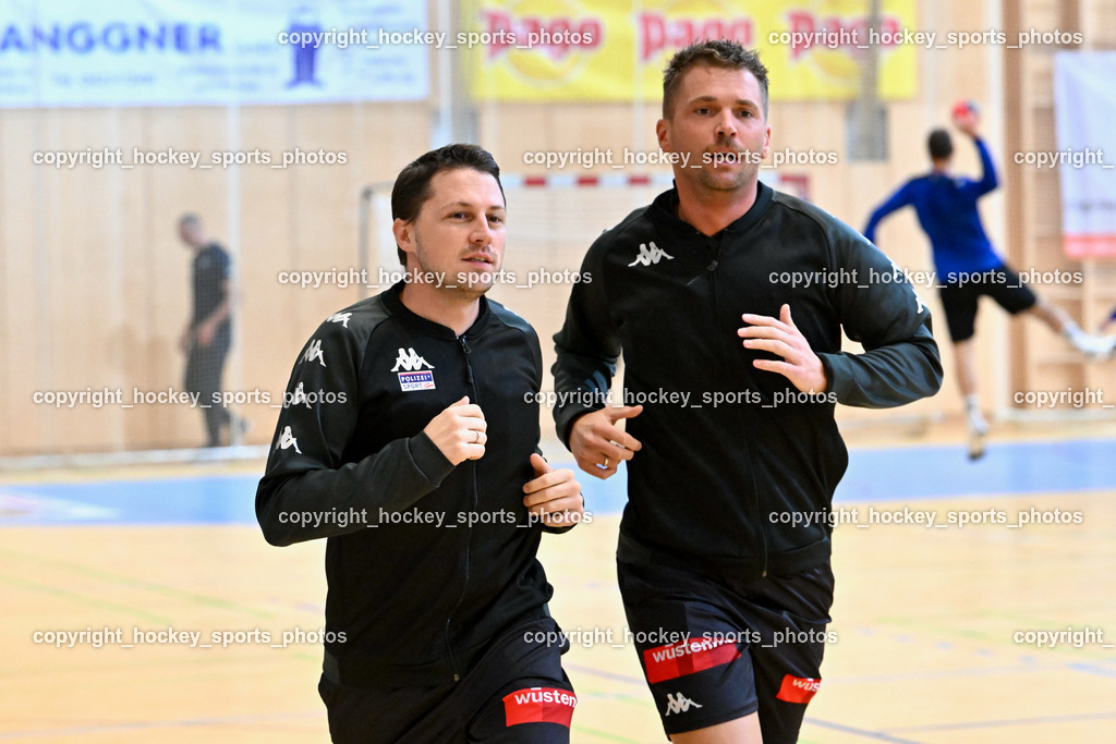 SC Ferlach vs. HC Linz AG 11.10.2023 | HURICH Christoph Referee, BOLIC Denis Referee, SC Ferlach vs. HC Linz AG 11.10.2023, SC Ferlach vs. HC Linz AG am 11.10.2023 in Ferlach (Ballspielhalle Ferlach), Austria, (Photo by Bernd Stefan)