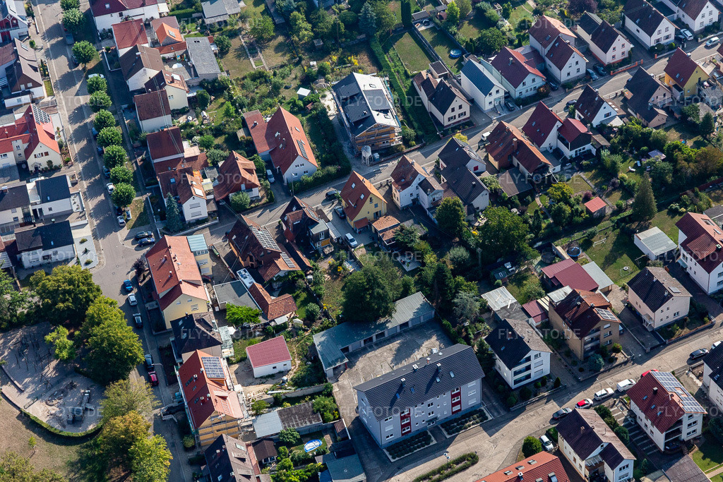 Luftbild: Siedlung in Kandel im Bundesland Rheinland-Pfalz in Deutschland. Foto: IMG_117343.jpg vom 25.08.2019 durch Werner Riehm/FLY-FOTO.de