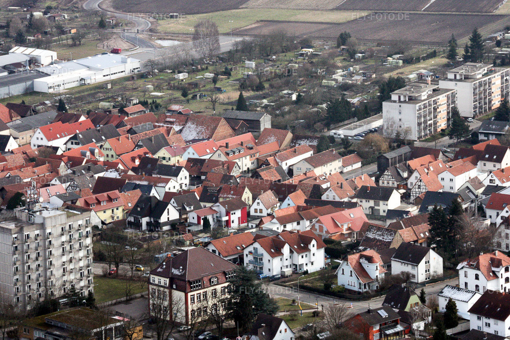 Luftbild: Ehemalige Landwirtschaftsschule in Kandel im Bundesland Rheinland-Pfalz in Deutschland. Foto: IMG_16881.jpg vom 15.02.2009 durch Werner Riehm/FLY-FOTO.de