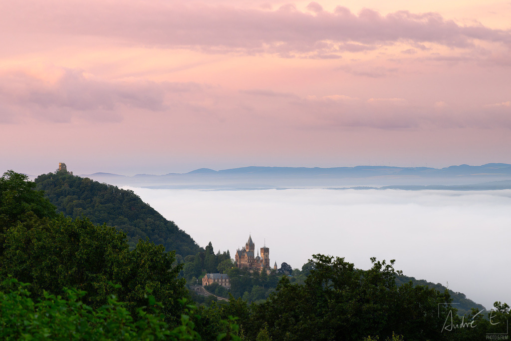 Rosa Drachenfels | Online Foto-Shop von André Engelhardt, Filmemacher und Fotograf. Fine Art Prints, Kunstdrucke, Fotogeschenke, Souvenirs von Mosel, Rhein und mehr. 