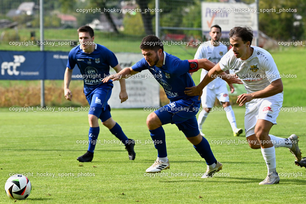 ASKÖ Köttmannsdorf vs. Union Matrei | #20 Daniel Hans Genser ASKÖ Köttmannsdorf, #31 Jonathan Panzl UNION Matrei, #11 Philipp Wibmer UNION Matrei, ASKÖ Köttmannsdorf vs. Union Matrei, ASKÖ Köttmannsdorf vs. Union Matrei am 13.09.2025 in Köttmannsdorf (Sportplatz Köttmannsdorf), Austria, (Photo by Bernd Stefan)