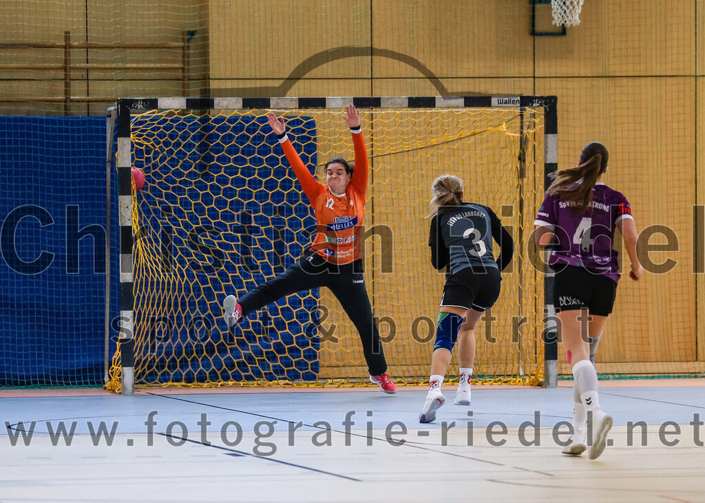 2024-03-23_043_SpVgg_Altenerding_II_gegen_ETSV_09_Landshut | Erding, Deutschland, 23.03.2024:
Handball, Bezirksliga Frauen Altbayern 2023 / 2024, 19. Spieltag, SpVgg Altenerding II gegen ETSV 09 Landshut, Endergebnis: 22:18

Torfrau Anna-Lena Schmitt (SpVgg Altenerding, #12), Julia Kirpitschjow (ETSV 09 Landshut, #3), Angelina Hagspiel (SpVgg Altenerding, #4)

Foto: Christian Riedel / fotografie-riedel.net