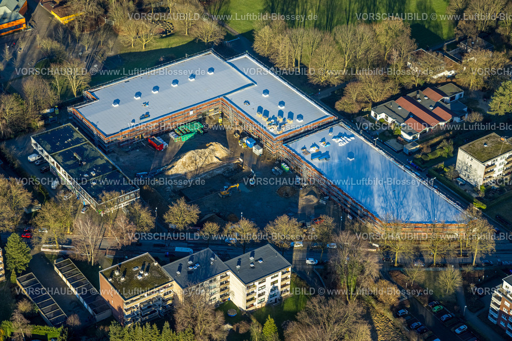 Gladbeck240107949 | Luftbild, Baustelle mit Neubau Geschäftszentrum Rentfort-Nord,  Rentfort, Gladbeck, Ruhrgebiet, Nordrhein-Westfalen, Deutschland
