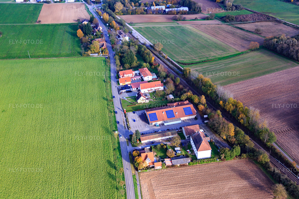 Luftbild: bhf Schaidt von Westen in Steinfeld im Bundesland Rheinland-Pfalz in Deutschland. Foto: IMG_075854.jpg vom 02.11.2014 durch Werner Riehm/FLY-FOTO.deAuflösung des Originals: 5472 x 3648 px