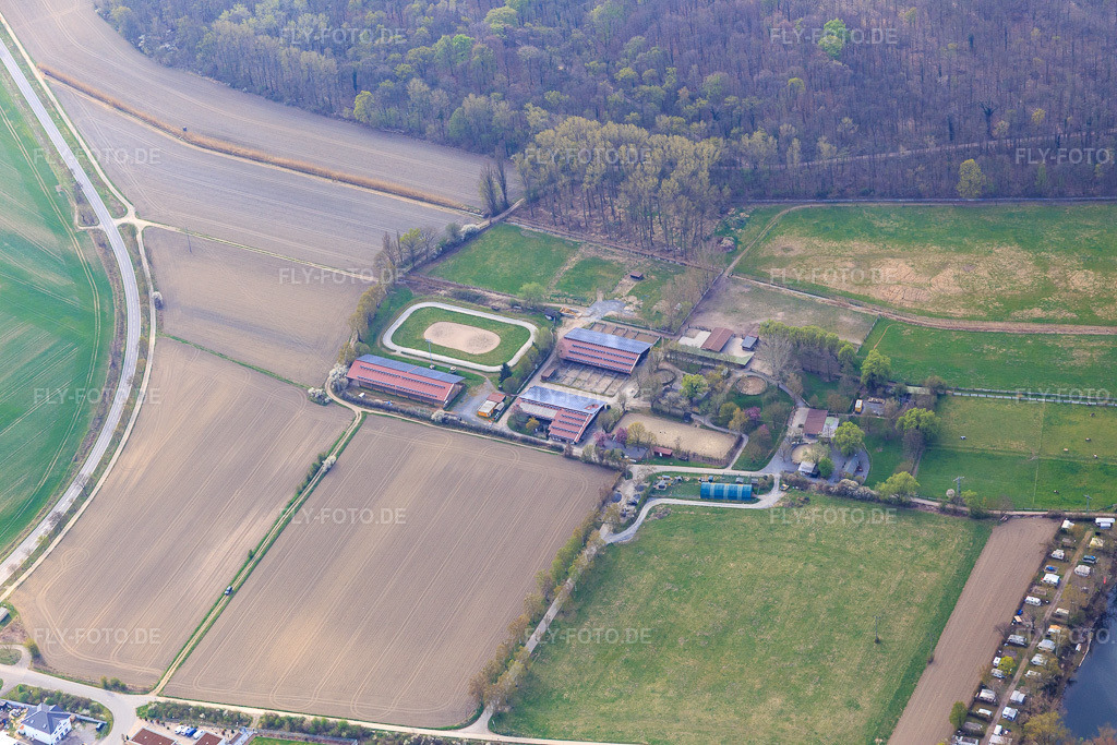 Luftbild: Reticlub Altrip e..V Rexhof in Altrip im Bundesland Rheinland-Pfalz in Deutschland. Foto: IMG_076942.jpg vom 12.04.2015 durch Werner Riehm/FLY-FOTO.de