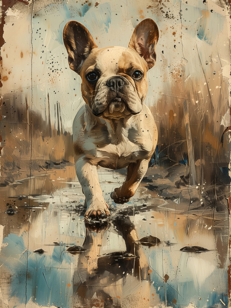 2405027 - Französische Bulldogge | Modernes Wandbild einer französischen Bulldogge